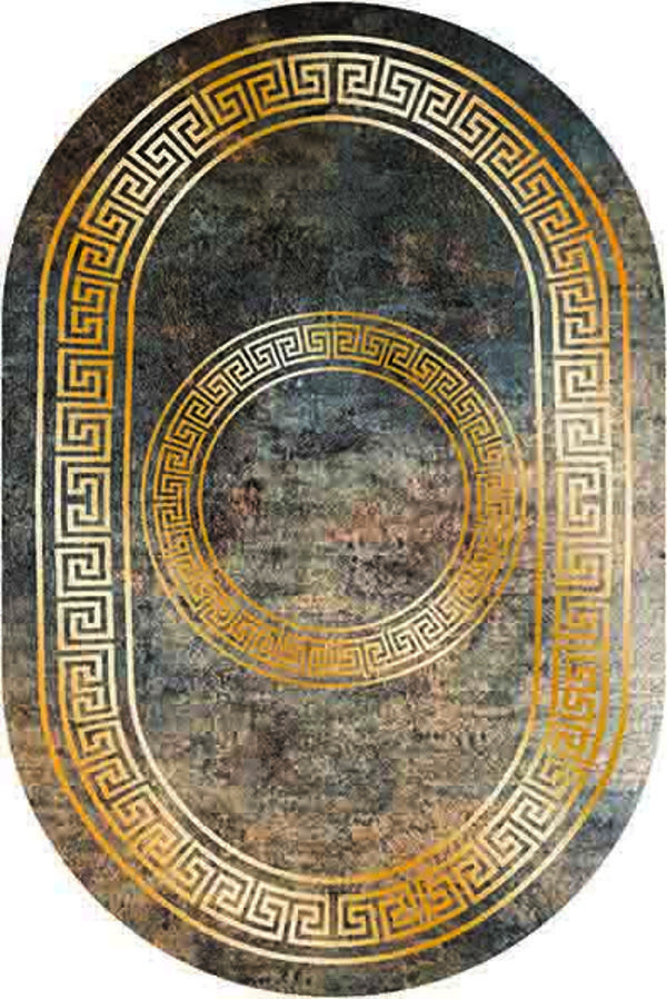 Oval Paspas Saçaklı Paspas Püsküllü Süngerli Hol Banyo Paspası 40x60cm Yeni Sezon 0345 - Image 1