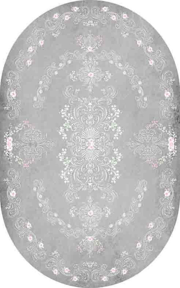 Oval Yolluk Paspas Saçaklı Püsküllü Süngerli Hol Banyo Paspası 50x80cm Yeni Sezon 0125 - Image 1