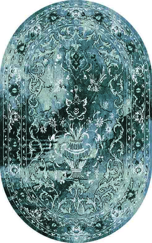 Oval Yolluk Paspas Saçaklı Püsküllü Süngerli Hol Banyo Paspası 50x80cm Yeni Sezon 0512 - Image 1