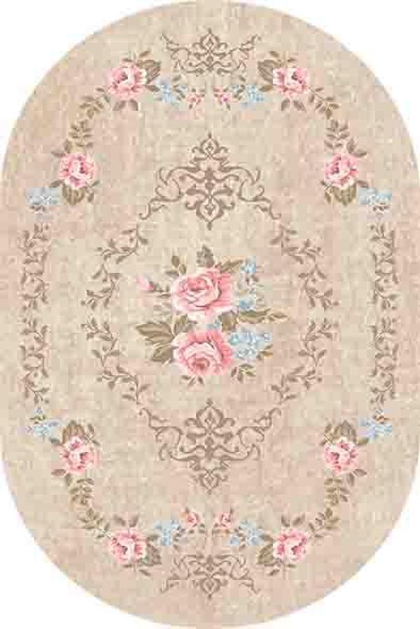 Oval Paspas Saçaklı Paspas Püsküllü Süngerli Hol Banyo Paspası 40x60cm Yeni Sezon 0114 - Image 1
