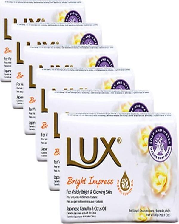 Lux 6 Adet Lüx Sabun Beyaz 80 Gr. Bright Impress - Image 1