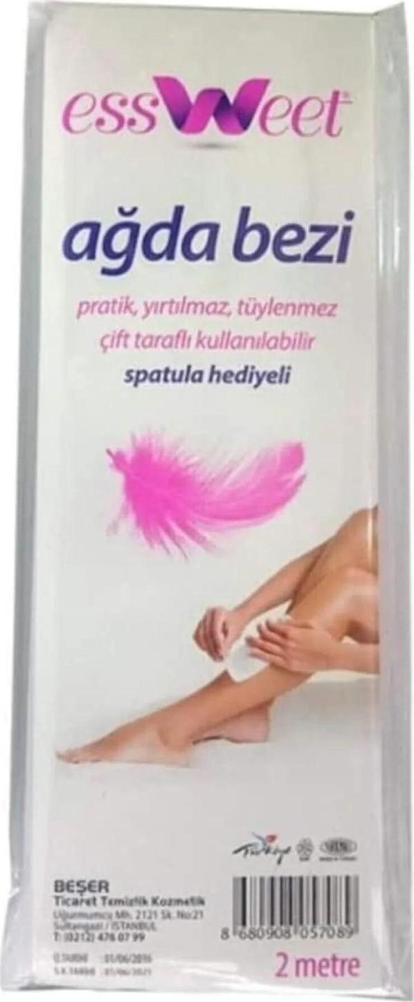 Essweet Ağda Bezi 2 Mt Spatula Hediyeli *6 Paket - Image 1