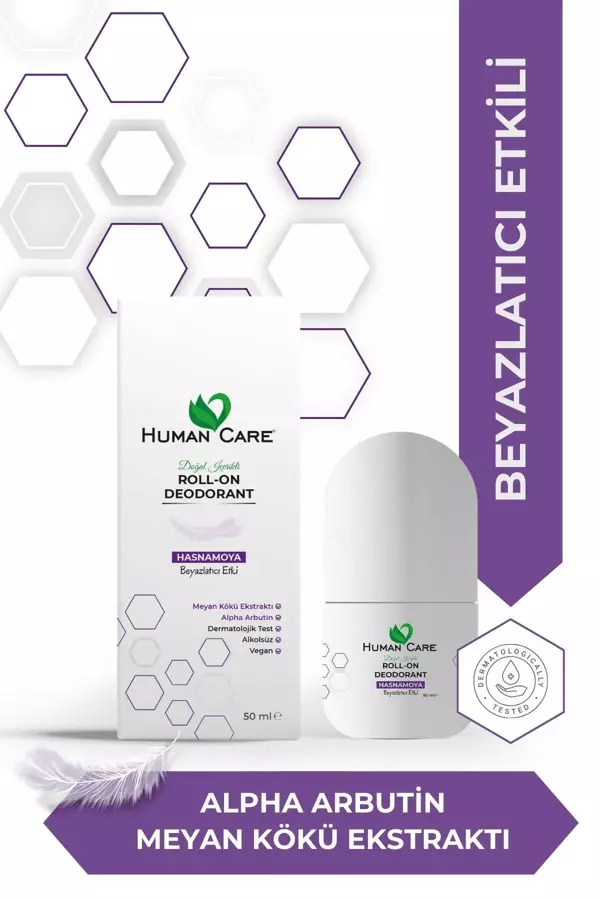 Human Care Doğal Roll On Deodorant Hasnamoya Beyazlatıcı Etki 50 Ml - Image 1