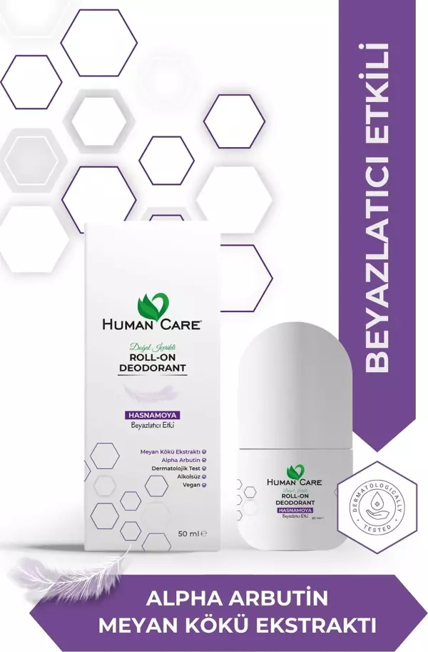 Human Care Doğal Roll On Deodorant Hasnamoya Beyazlatıcı Etki 50 Ml - Image 1