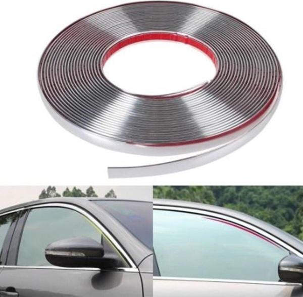 SAHLAN 18 Mm 3d Dekoratif Krom Nikelaj Şerit Çıta Panjur Kalın Şerit 5 Metre - Image 1