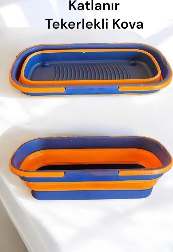 Manosta Katlanabilir Tekerlekli Kova Mop - Renkli, Pratik Ve Ergonomik Temizlik Kovası - Image 1