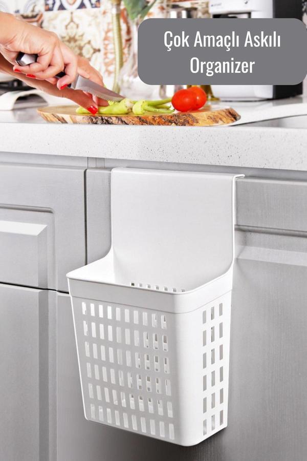 Mithra Life Beyaz Dolap İçi Askılı Düzenleyici Organizer Raf MIT1241 - Image 1