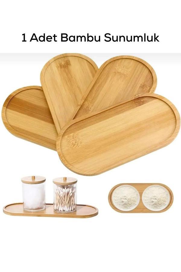 Mithra Life Bambu Oval Sunum Servis Tepsisi Tabağı Yağdanlık Sabunluk Altlığı MIT1223 - Image 1