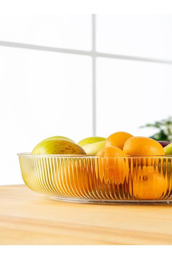 Mithra Life Şeffaf Esnek Kırılmaz Plastik Meyve Sebze Salata Sunum Geniş Çanak Kasesi MIT1224 - Image 1