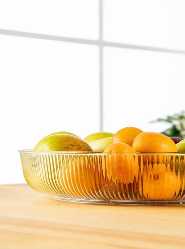 Mithra Life Şeffaf Esnek Kırılmaz Plastik Meyve Sebze Salata Sunum Geniş Çanak Kasesi MIT1224 - Image 1