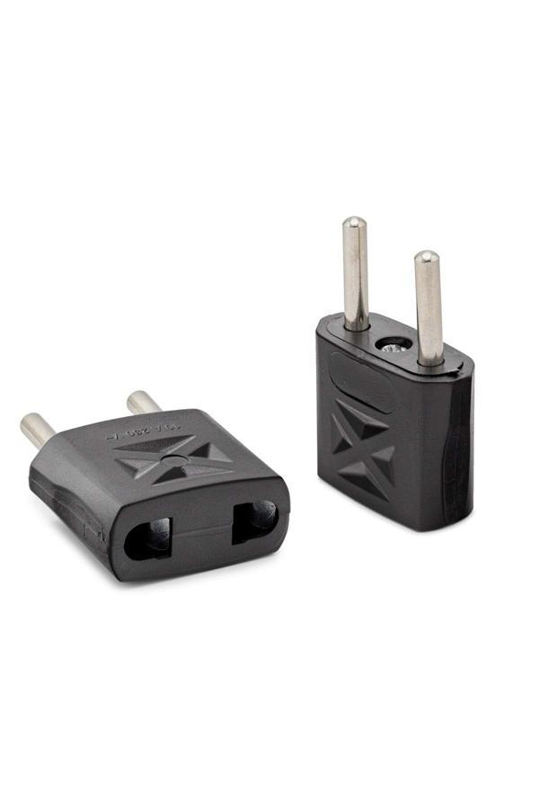HADRON Hdx1254 Standart Fiş Adaptörü 4Mm Siyah Amerikan-Türk Çevirici - Image 1