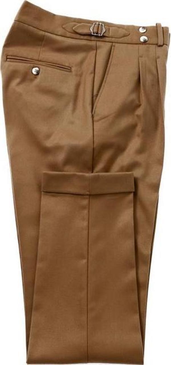 Viskon Kumaş Çift Pileli Erkek Pantolon-KAV2251W - Image 1