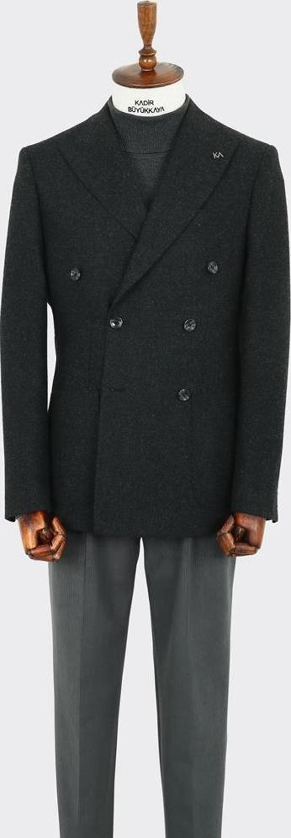 Rahat ve Nefes Alabilir Kruvaze Erkek Ceket-KAW5252W - Image 1