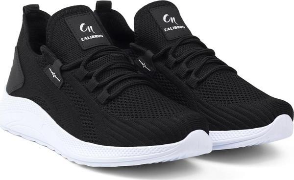 Erkek Siyah Beyaz Sneaker Spor Ayakkabı Rahat Hafif Günlük - Image 1