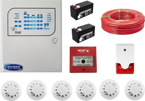 Codesec 6 Lı Yangın Alarm Seti Kablo Dahil - Image 1