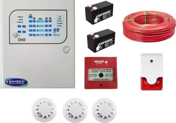 Codesec 3 Lü Yangın Alarm Seti Kablo Dahil - Image 1