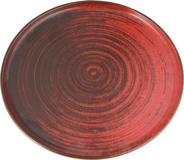 porland Ethos Lykke Kırmızı Düz Tabak 18cm 04ALM005772 - Image 1