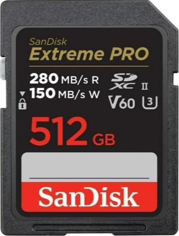 SanDisk Extreme PRO 512GB SDSDXEP-512G-GN4IN 280MB/s UHS-II SDXC 6K-4K UHD Hafıza Kartı - Image 1