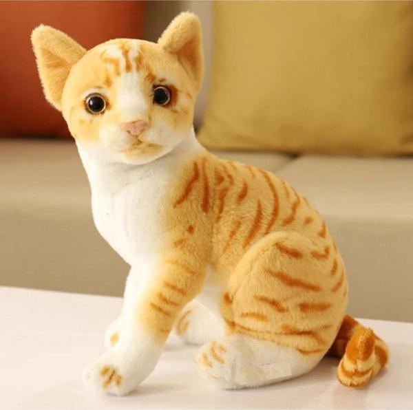 Berattoys 35 Cm Sesli Peluş Kedi Miyavlayan Oyuncak Kedi Hediyelik Peluş Oyuncak - Image 1