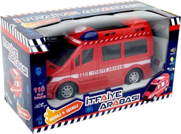 Berattoys 20 Cm Pilli İtfaye Türkçe Sesli 3D Işıklı İtfaye Yerde Gezen Oyuncak İtfaye Pilli Araba - Image 1