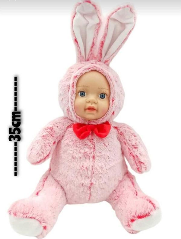 Berattoys Peluş Bebek Gerçek Yüzlü 35 Cm Peluş Bebek Bebek Yüzlü Peluş - Image 1