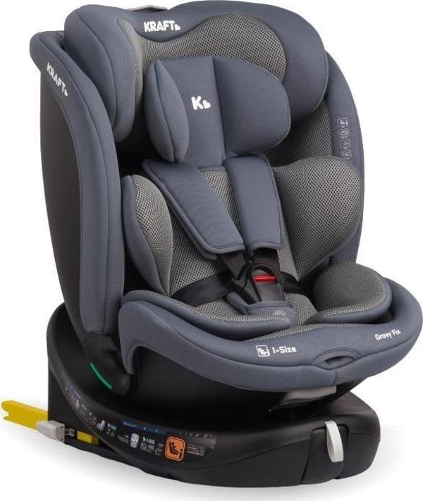 Grovy Fix i-Size 40-150 cm (0-36 kg) Oto Koltuğu Gri - Image 1
