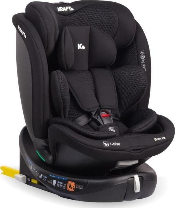 Grovy Fix i-Size 40-150 cm (0-36 kg) Oto Koltuğu Siyah - Image 1