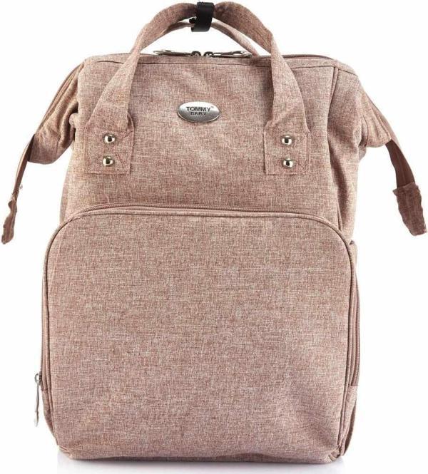 Tommybaby Lucca Anne Bebek Bakım Sırt Çantası-Ultra Hafif Keten Kumaş - Image 1