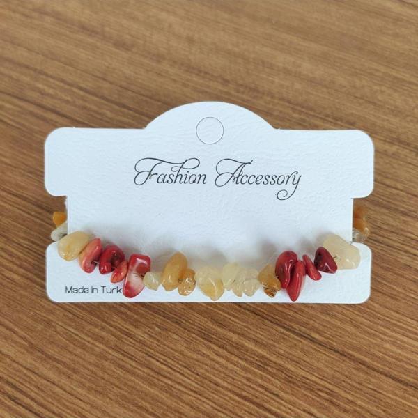 Kırmızı Mercan Doğal Taş & Akik -Açık- Bileklik - 4874 - Image 1