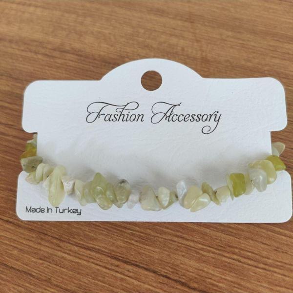 Yeşil Serpantin Doğal Taş Bileklik – Dengelenme & Doğal Enerji - 574 - Image 1