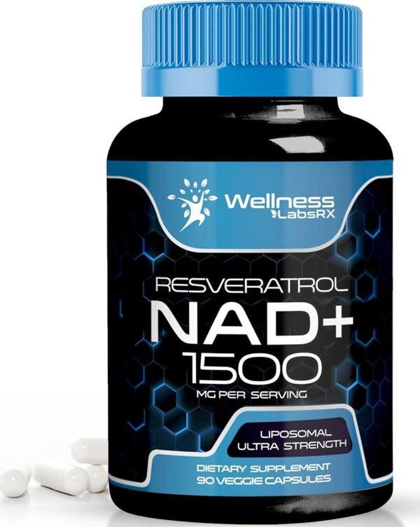 Wellnees Labs NAD + Resveratrol 1500 mg 90 Kapsül  - Image 1