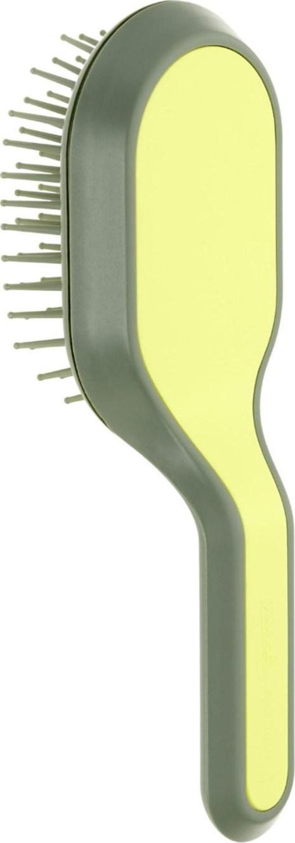  Janeke Curvy Bag Brush Green Lime Color Saç Fırçası - Image 1