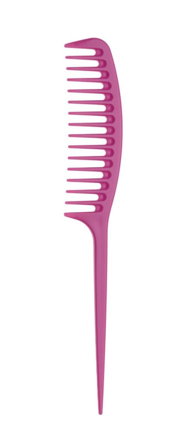 Janeke Fashion Comb Fuşya Saplı Şekillendirici Saç Tarağı - Image 1