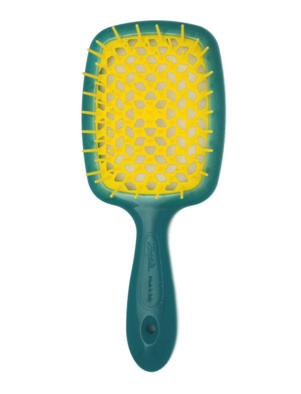 Janeke Superbrush Yeşil Sarı Saç Fırçası - Image 1
