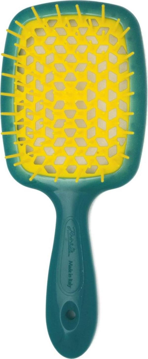 Janeke Superbrush Yeşil Sarı Saç Fırçası - Image 1