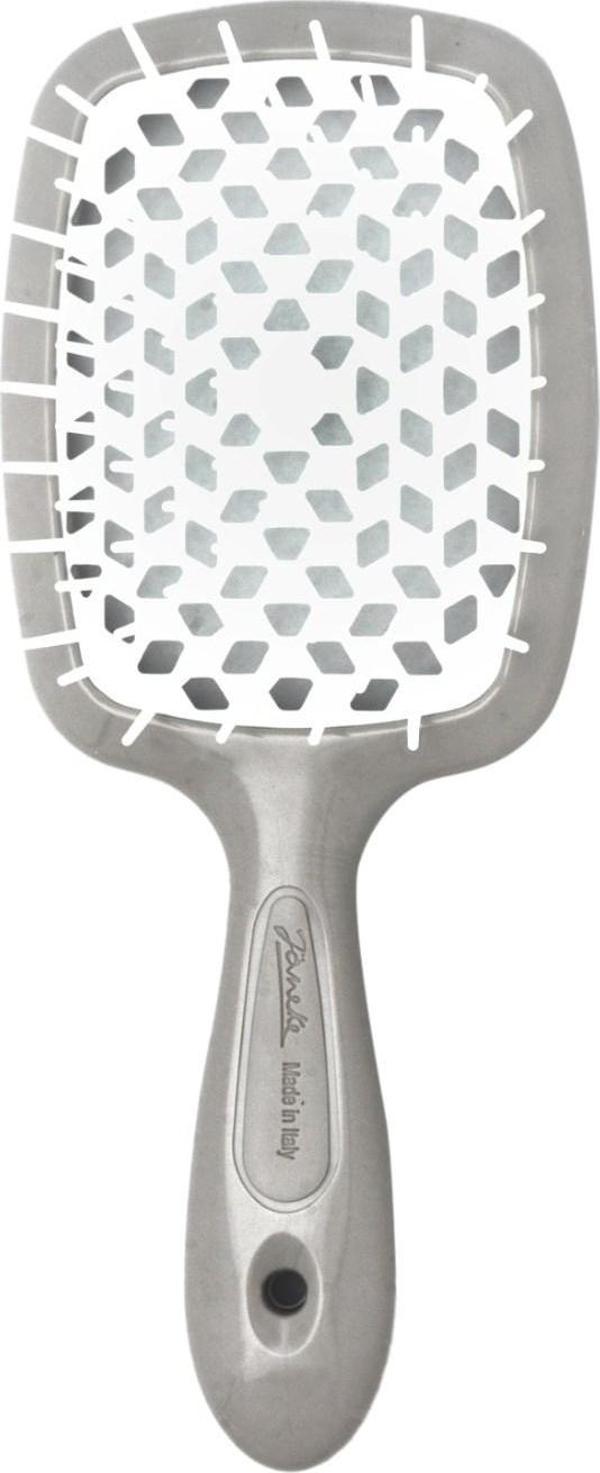 Janeke Superbrush Gri Beyaz Saç Fırçası - Image 1