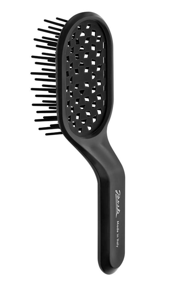 Janeke Curvy Baby Superbrush Black Color Saç Fırçası - Image 1