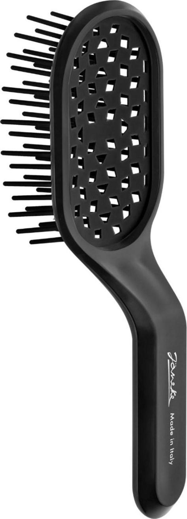 Janeke Curvy Baby Superbrush Black Color Saç Fırçası - Image 1
