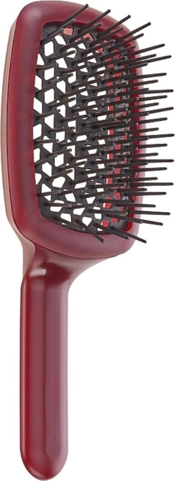 Janeke Curvy M Arkası Açık Koyu Kırmızı Saç Fırçası - Image 1