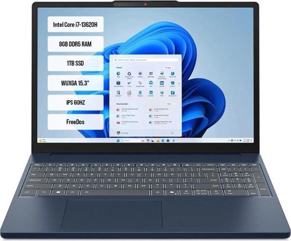 IdeaPad Slim 3 15IRH10 83K10061TR i7-13620H 8GB DDR5 1TB SSD WUXGA 15.3" IPS 60Hz FreeDos - Image 1