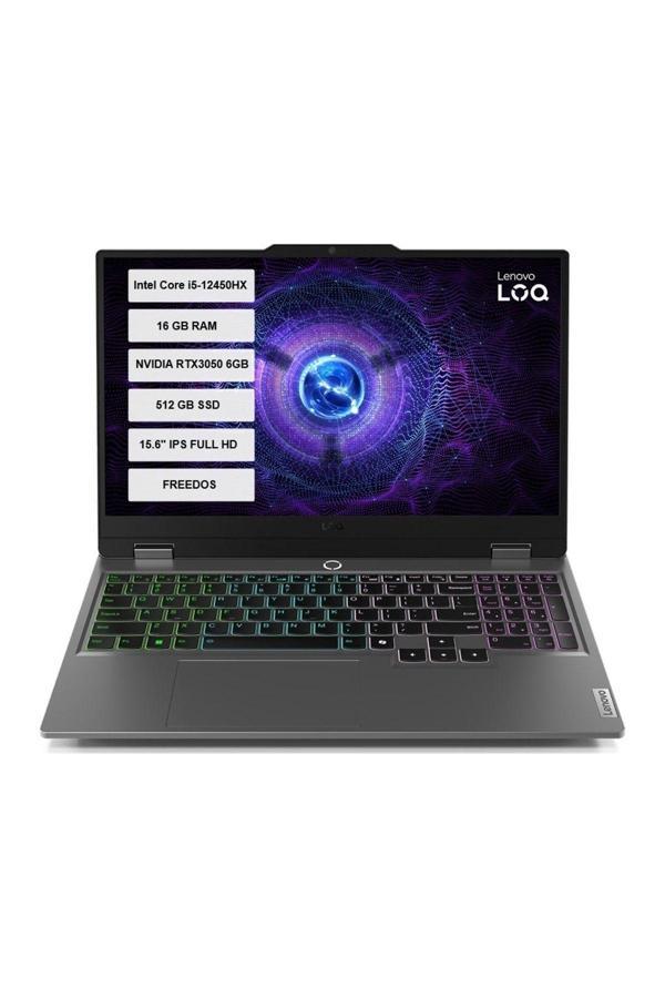 LOQ 15IAX9 83GS00R7TR-02 Intel Core i5-12450HX 16GB 512GB SSD RTX3050 15.6" IPS FreeDos - Image 1