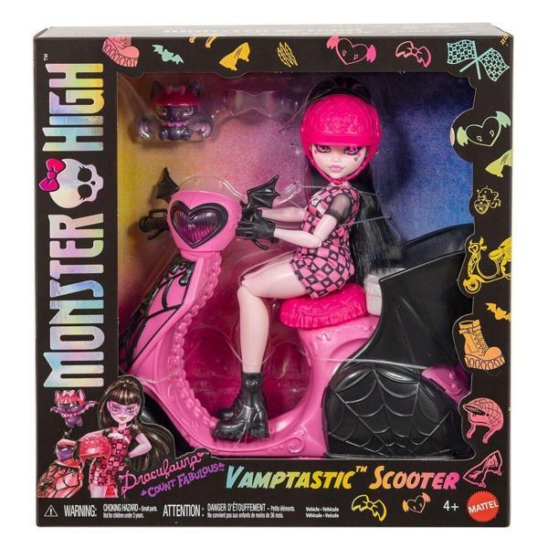 JDR61 Monster High Vamptastic Scooter Draculaura Kız Erkek Çocuk Oyuncak Eğitici Oyuncaklar - Image 1