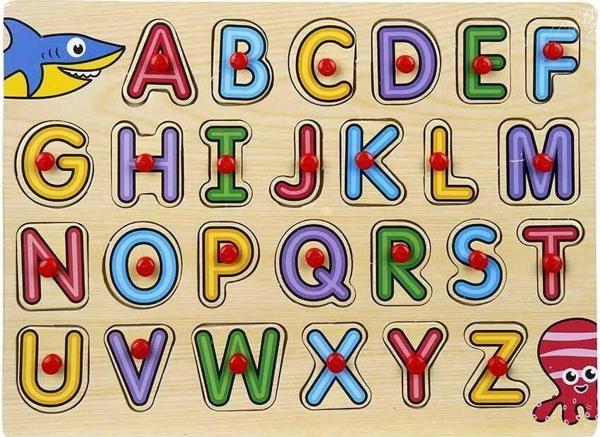 130443 Ahşap Raptiyeli Bultak Alfabe Kız Erkek Çocuk Oyuncak Eğitici Oyuncaklar - Image 1