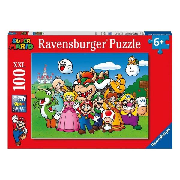 129928 Super Mario Fun 100 parça XXL Ravensburger Puzzle Kız Erkek Çocuk Oyuncak Eğitici Oyuncaklar - Image 1