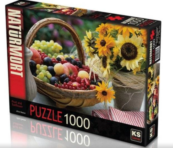 KS Puzzle 1000 Parça Fruit and Sunflower Kız Erkek Çocuk Oyuncak Eğitici Oyuncaklar - Image 1