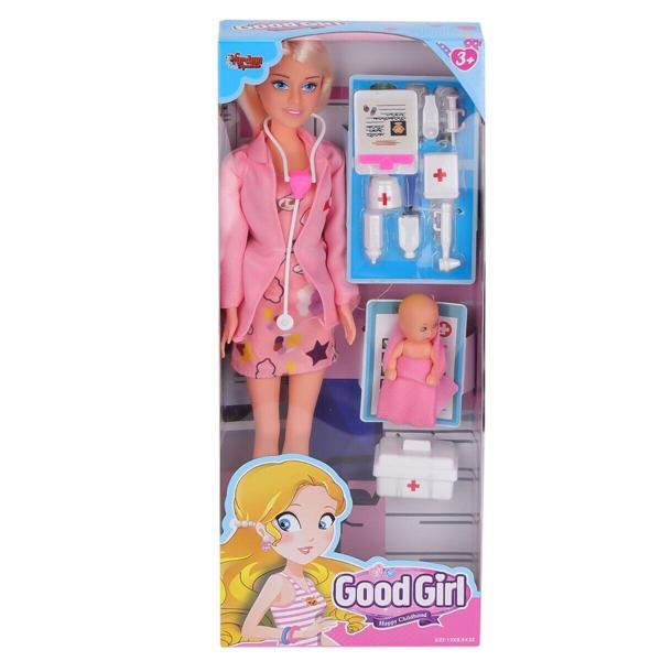 WG-115225A Aksesuarlı Doktor Bebek 29cm -Vardem Kız Erkek Çocuk Oyuncak Eğitici Oyuncaklar - Image 1