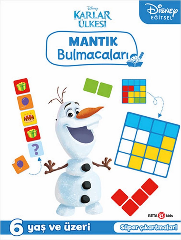 Disney Eğitsel Karlar Ülkesi Çıkartmalı Mantık Bulmacaları Kız Erkek Çocuk Oyuncak Eğitici Oyuncakla - Image 1