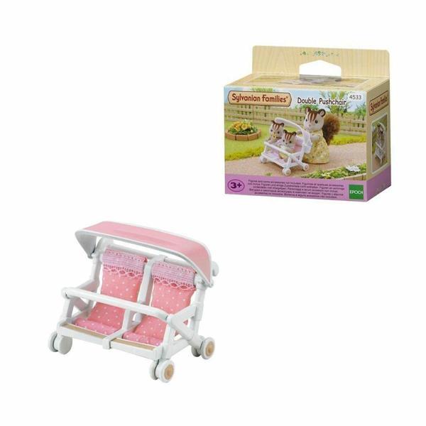 4533 Sylvanian Families İkili Puset +3 yaş Kız Erkek Çocuk Oyuncak Eğitici Oyuncaklar - Image 1