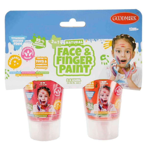 2in1 Doğal Yüz ve Parmak Boyası 2’li Kız Erkek Çocuk Oyuncak Eğitici Oyuncaklar - Image 1
