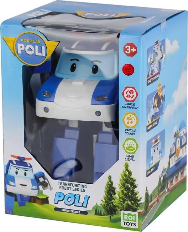 POLI MRT-685 Sesli ve Işıklı Robocar Poli Büyük Transforming Robot Poli Kız Erkek Çocuk Oyuncak Eğit - Image 1